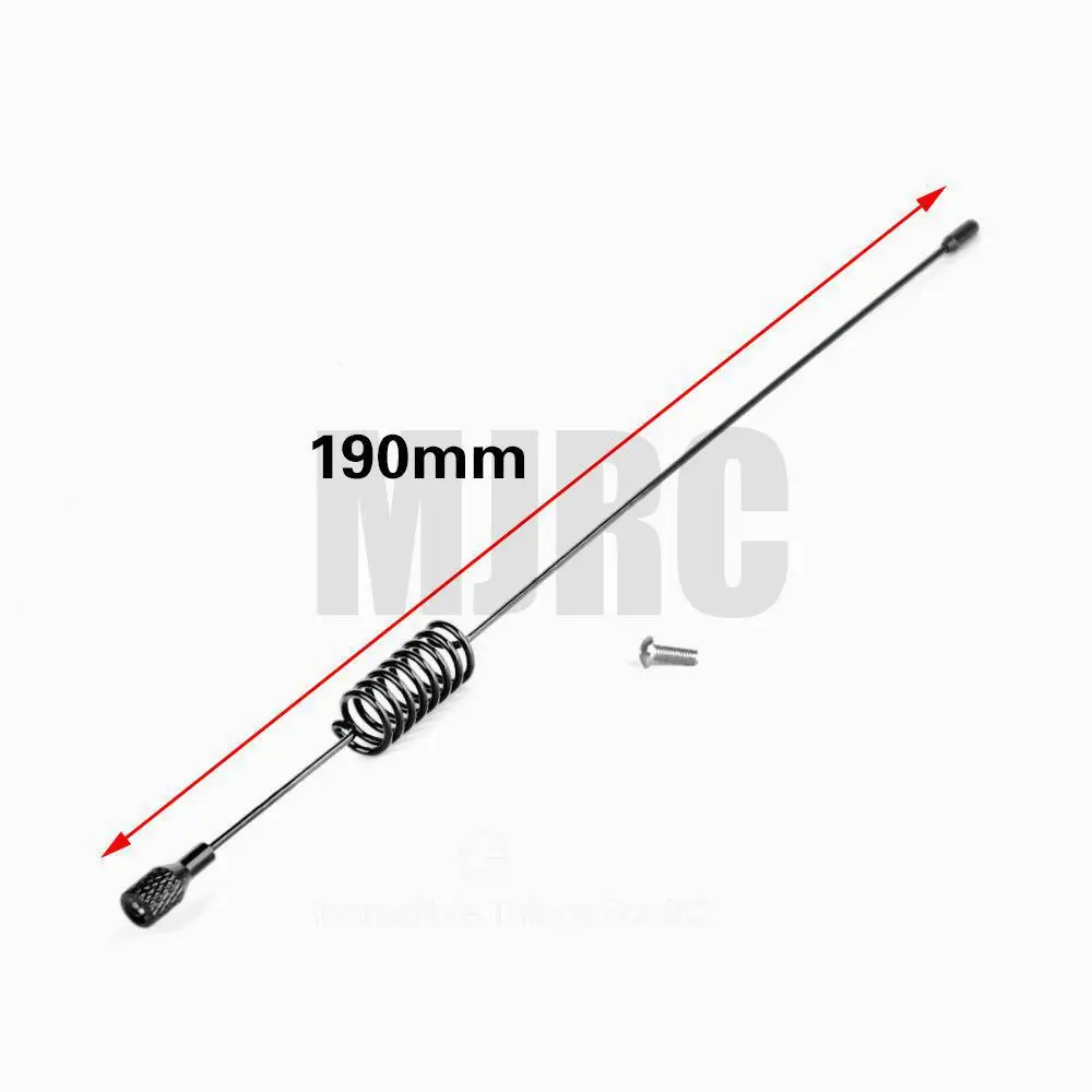 1PCS 190 290mm RC Car Metal Decorative Antenna for 1:10 RC Crawler Axial SCX10 90046 Trax D90 D110 TRX-4 RC4WD TRX-6 G63