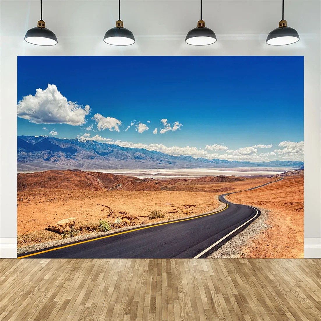 Scenic Vinyl Photographic Background Highway in the Desert Mountain Children Baby Portrait Backdrops for Photo Studio Photobooth