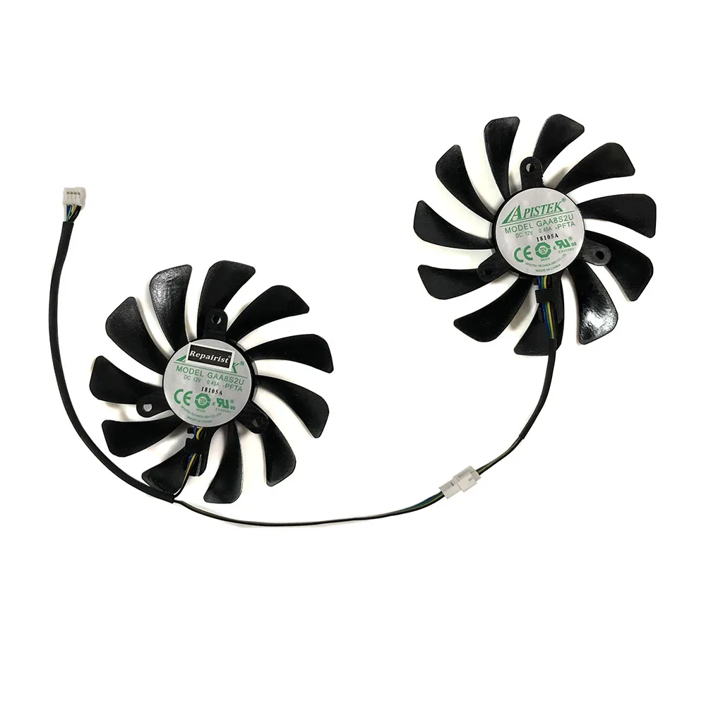 2Pcs/Set,95MM GAA8S2U,VGA Cooler,Graphics Card Fan,For ZOTAC GTX 1080 Ti AMP Edition,For ZOTAC Geforce GTX 1070 Ti AMP Edition