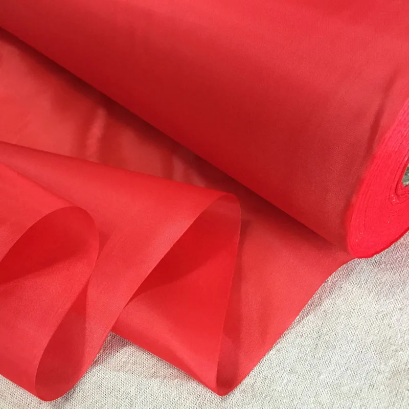 1*1.5m Polyester  Thin And Lightred Red Taffeta Fabric Textile Flags material