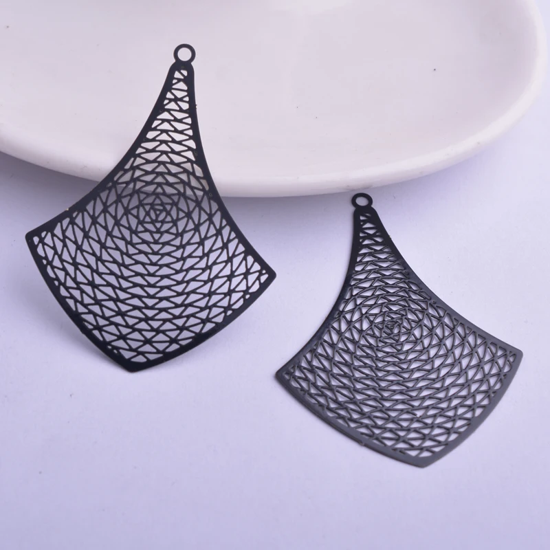 30 Stück AB5562 37*50mm Filigrane Geometrie-Anhänger Silberfarben Großer Anhänger DIY Schmuck Ohrring Herstellung – Detail 9