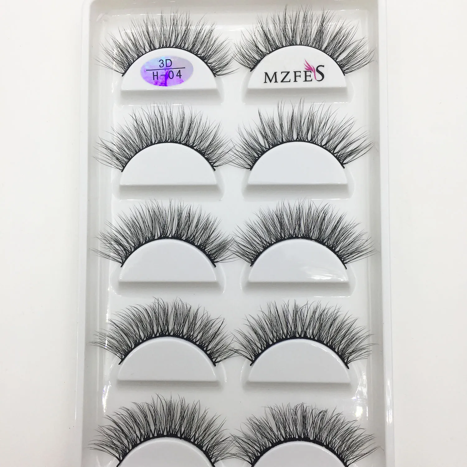 5Pairs 3D Natural Mink Eyelashes Thick False Eye Lashes Lashes Soft Fake Eyelash Wispy Makeup Cilios H13