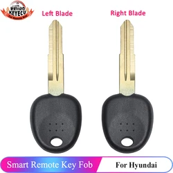 KEYECU-ID46 Chip Transponder Key, Fob em branco para Hyundai Accent Verna Tucson Santa Fe Coupe Getz H-1, Lâmina esquerda ou direita