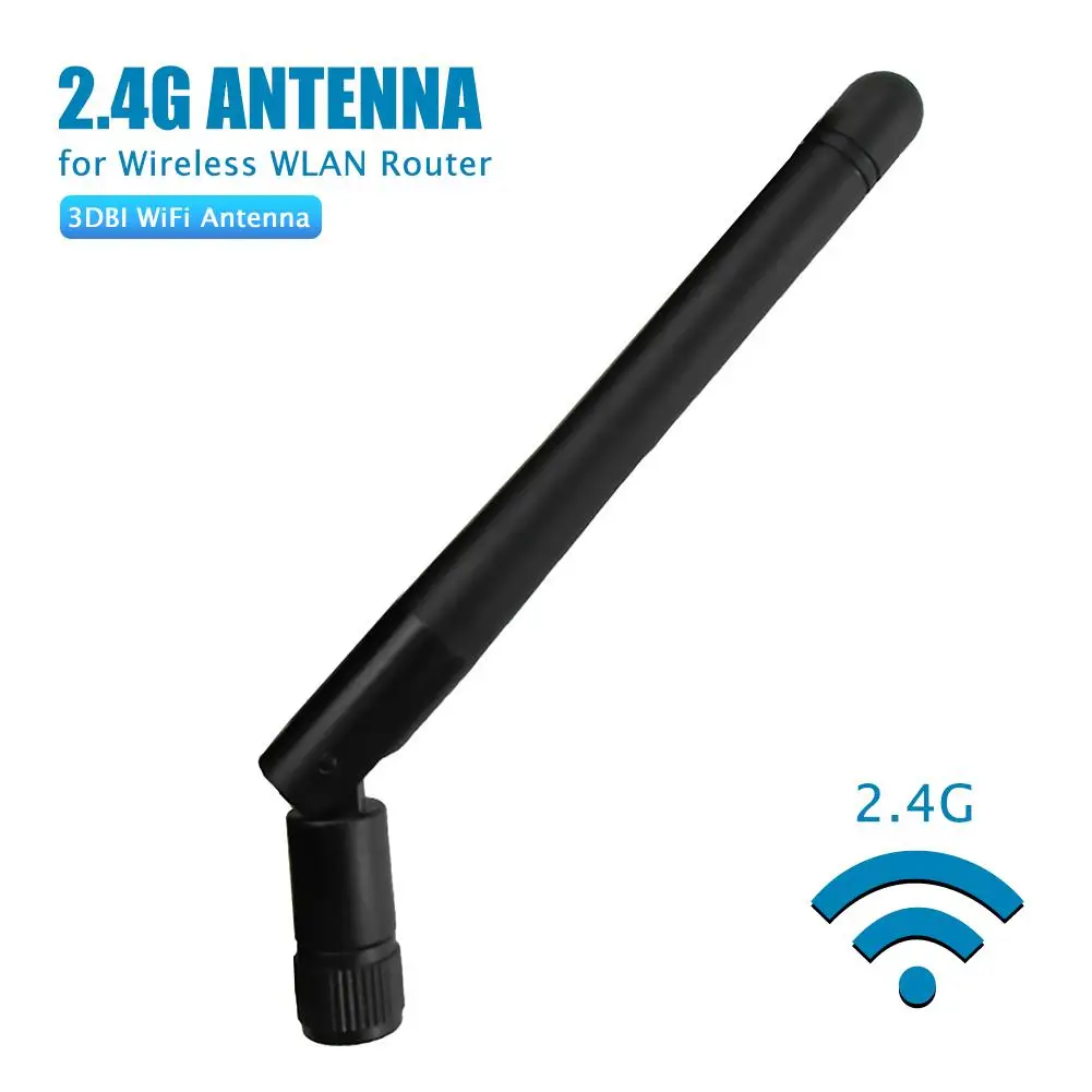 2.4GHz WiFi Antenna SMA Male Dual Band 3DBI Aerial for Wireless WLAN Router 2400-250 MHZ WiFi Antenna Replacement Accessories