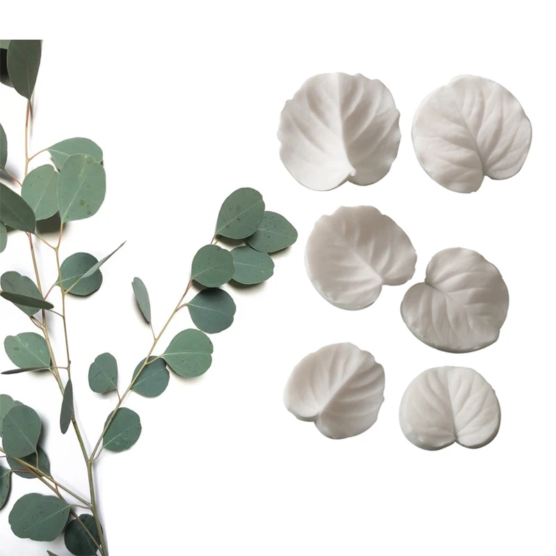 Eucalyptus Leaves Silicone Mold Fondant Mould Cake Decorating Tools Chocolate Gumpaste Clay Flower, Sugarcraft Tools  M2162