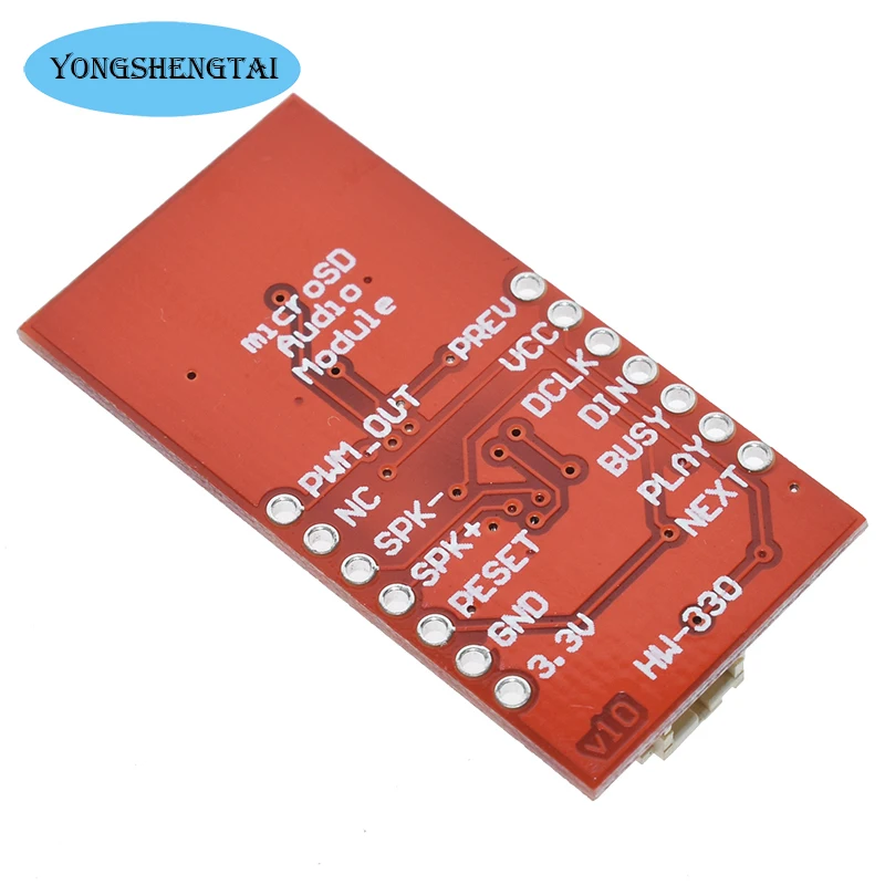 Modul Audio WTV020SD kartu Micro SD, perangkat Game suara kartu SD tersedia UNTUK Arduino