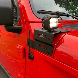 2 pçs suporte de luz de trabalho de condução do carro de montagem para jeep wrangler jl 2018-2021 & gladiador jt coluna suporte da lâmpada a-pilar acessórios suporte de luz para suporte de jeep wrangler para suporte jl