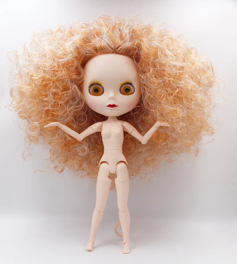 

Free Shipping BJD joint RBL-886J DIY Nude Blyth doll birthday gift for girl 4 colour big eyes dolls with beautiful Hair cute toy