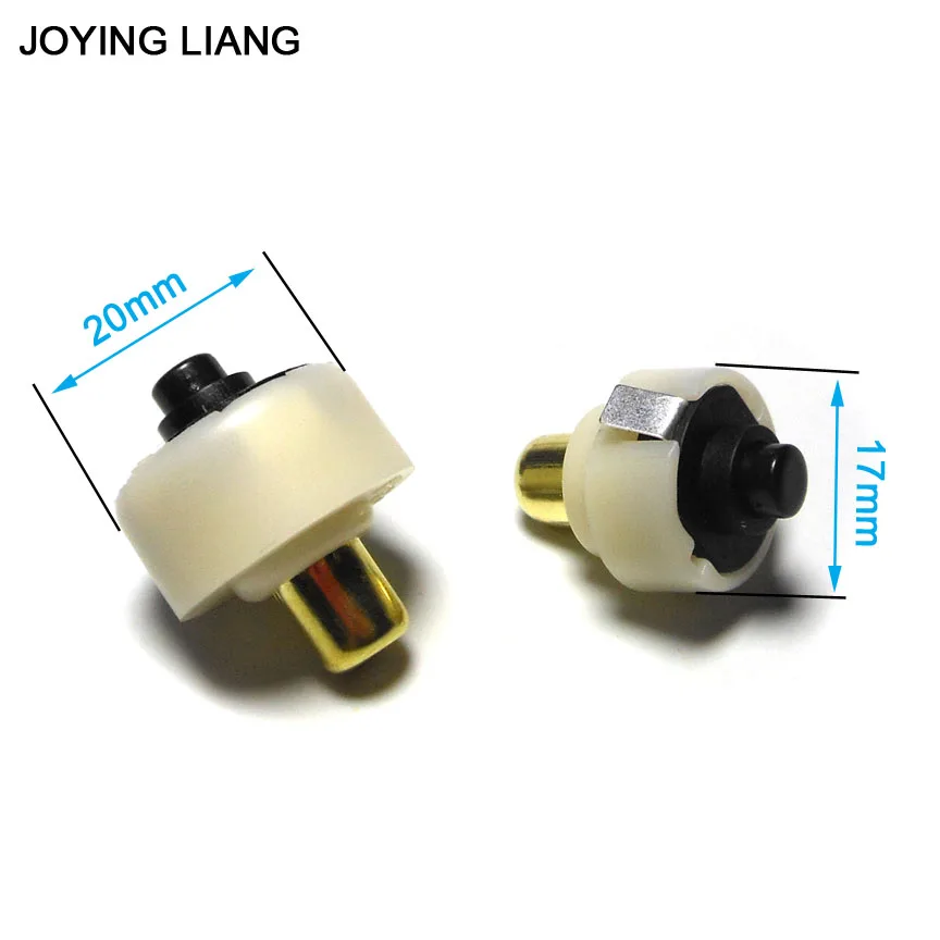 JOYING LIANG Diameter 20mm/ 17mm LED Flashlight Push Button Switch ON/ OFF Electric Torch Tail Switch 2pcs/lot