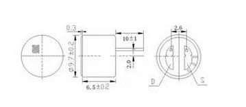 20 قطعة 6050 ميكروفون السعة electret SG electret ميكروفون 6050p/9767p دبوس 9767 ميكروفون بيك اب 52DB