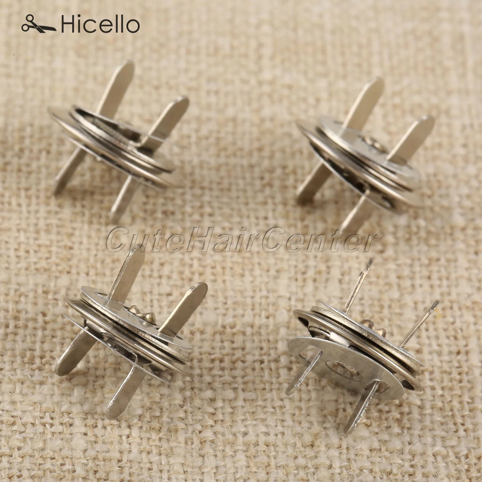 10 sets Metal Magnetic Snaps 16mm/18mm Buckles Buttons Press Decoration for Sewing Clothing Bag Purses Silver Hicello