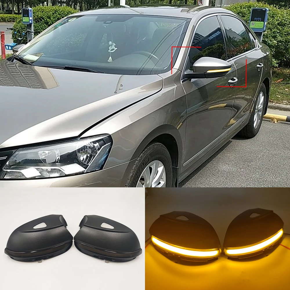 LED Side Wing Dynamic Turn Signal Light Rearview Mirror Indicator For VW Passat CC B7 Beetle Scirocco Jetta MK6 Euro PR