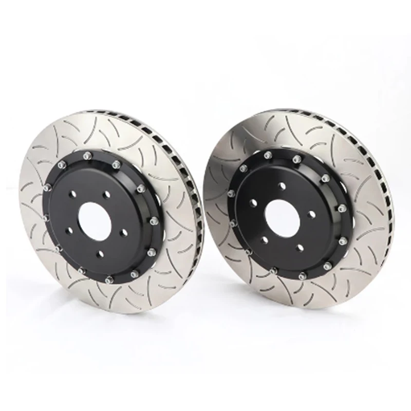 ICOOH High Performance Brake Rotors Drilled and Slotted Disc 355*32 with Center Hat Brake Pads for Infinitt Q60