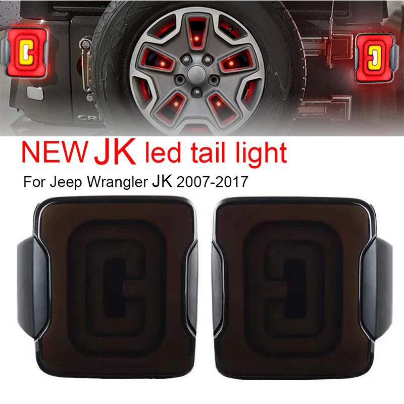 New Car Tail Light Start up Flowing Light Led Rear Lamp Brake Turn Signal DRL Lights for Jeep Wrangler JK 2007-2017 image 5
