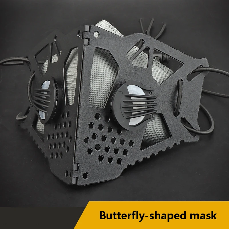 Tactical Airsoft Paintball Mask with Replaceable Filter, Army Tactical, Half Face, Butterfly Shape, Protection, Dustproof