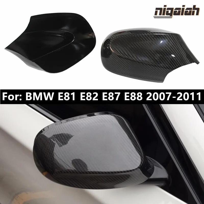 

Pair Carbon Fiber E87 Mirror Covers For BMW 1 Series E87 E88 E81 E82 2007-2011 LCI Side Door Mirror Caps Add On Style Pre-LCI