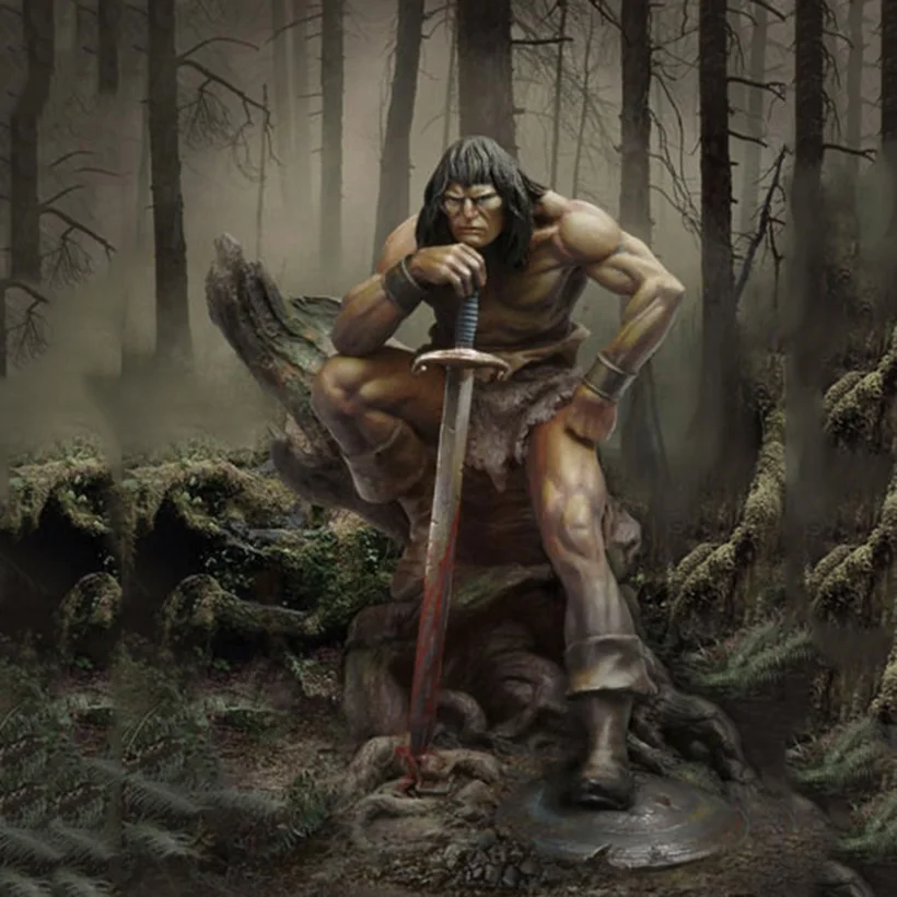 Resin Figure 1/32 54mm ancient man sit   Model Unassambled Unpainted  Figure Building Kit