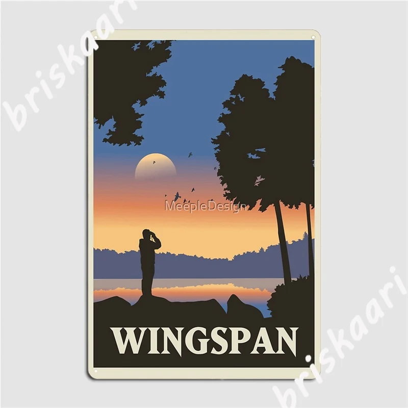 Wingspan Board Game- Minimalist Travel Metal Signs Wall Decor Wall Mural Home Customize Tin sign Posters