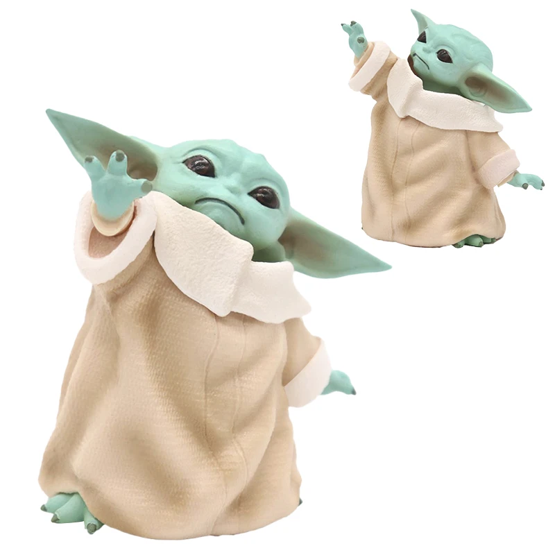 Movie mandalorian 7cm Kawaii Baby Yoda master Grogu Action Figure cartoon Dolls Toy Collection Yoda bebe Kids Birthday Gifts