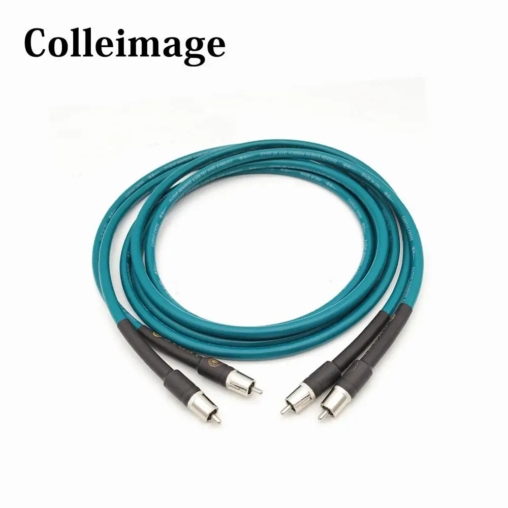 Colleimage HiFi Cardas Cross Silver plated RCA Plug Conector  CD DVD Player Speaker RCA interconnect Cable