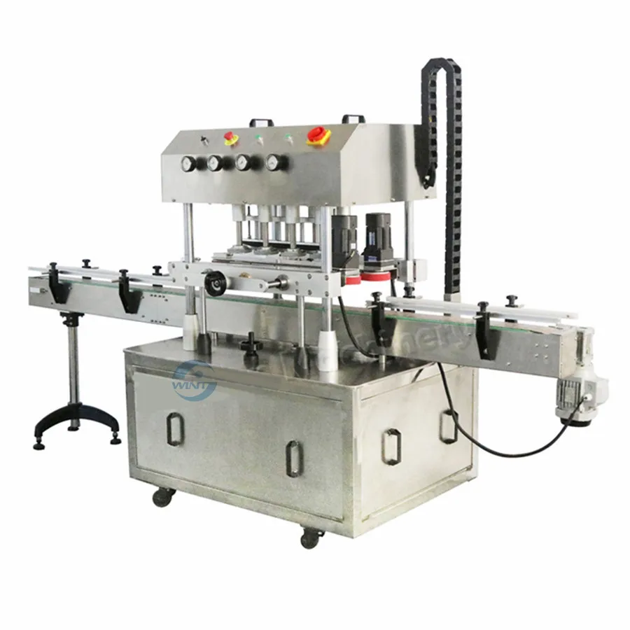 Mesin Tutup Botol Semprot Otomatis Tutup Botol Plastik PET Linier Kecepatan Tinggi Tutup Pengencang Sekrup untuk Sampo Madu Lotion