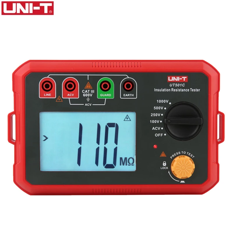 UNI-T UT501C UT502C UT501A UT502A Resistance Tester AC Voltage Measurement Ohm Insulation Measurement of Electronic Equipment