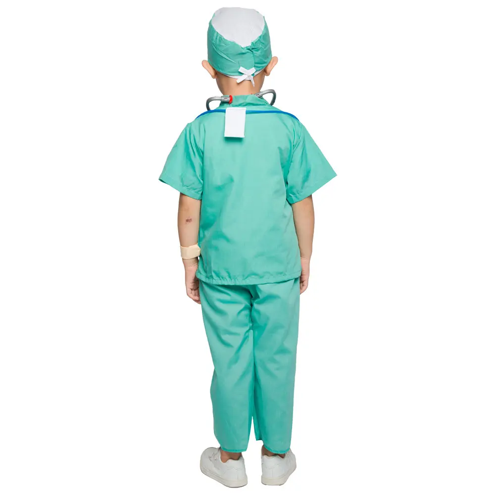 Umorden Kids Child Doctor Surgeon Costume Cosplay Kindergarten Role Play House Set for Boys Girls Halloween Dress Up Educational