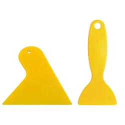 Car film tool glass window film cleaning plastic small scraper yellow plastic putty powder paint spatula