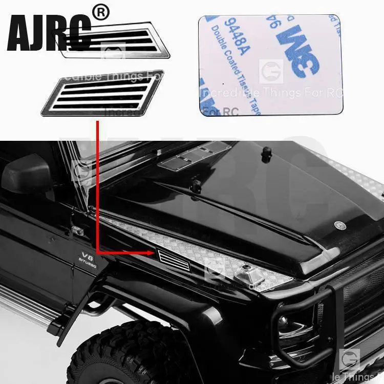 Siatka ze stali nierdzewnej boczna osłona na maskownicę do 1/10 TRAXXAS TRX-6 G63 kratka wlotowa TRX-4 G500 RC symulacja wspinaczka akcesoria