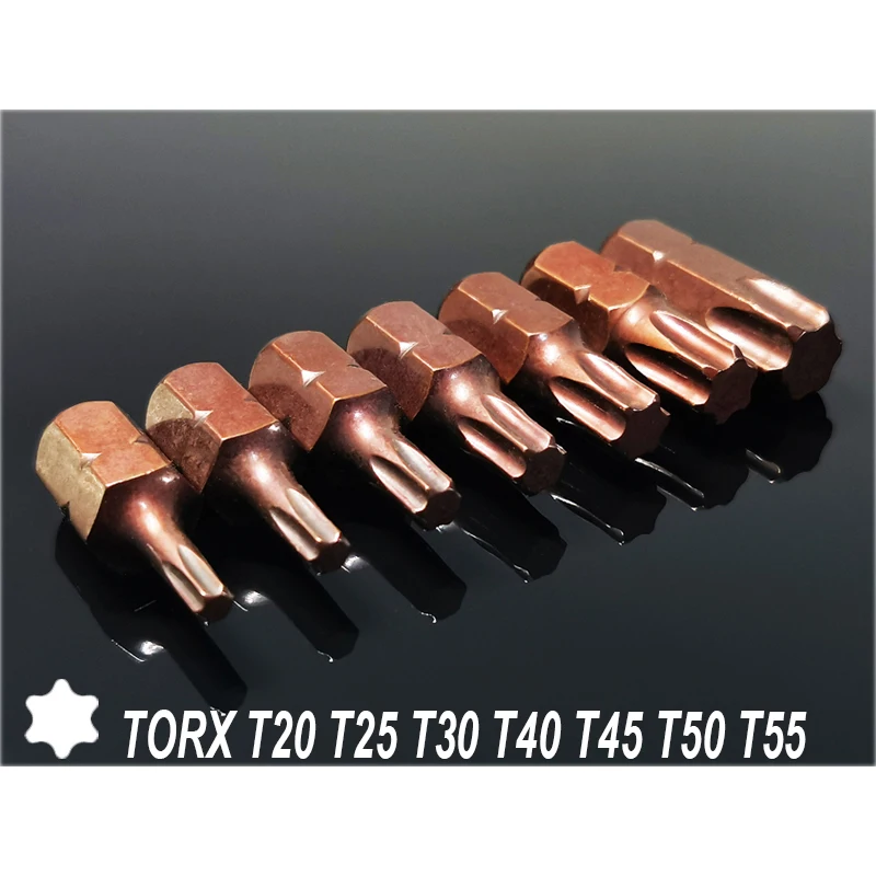7Pcs Set 30 Mm Magnetic Torx/Hex Obeng Mata Bor 10 Mm Hex Shank Dampak Screw Driver Bit auto Perbaikan Alat Kit