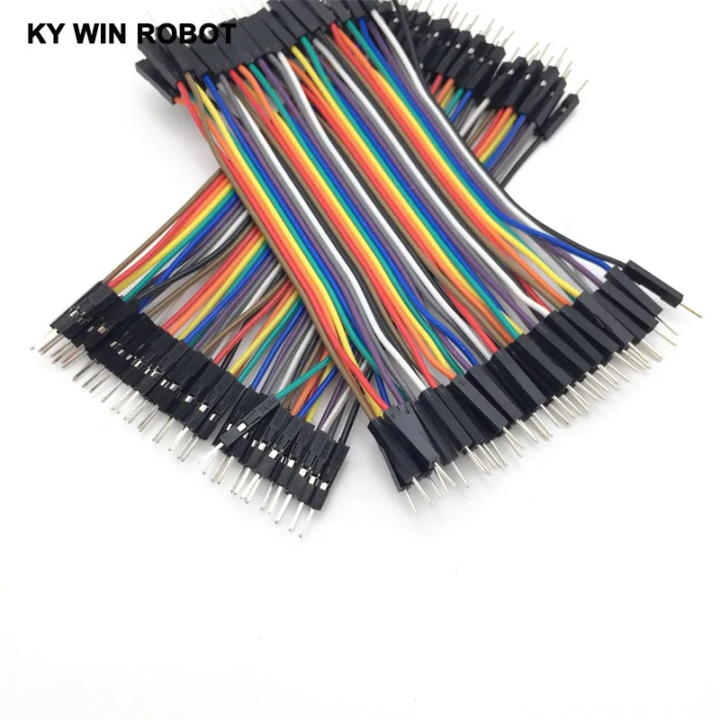 40pcs dupont cable jumper wire dupont line maschio a maschio dupont line 10cm 2.54MM 1P per arduino KIT fai da te