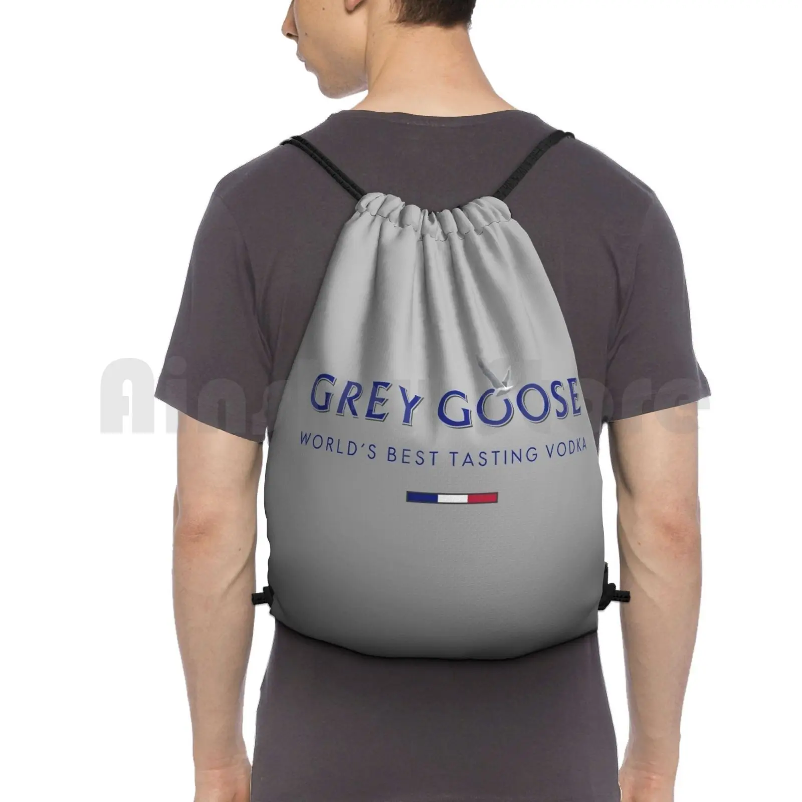 Grey Goose Backpack Drawstring Bag Riding Climbing Gym Bag Grey Goose Grey Goose Beverage Goose Grey The Grey Goose Tiff