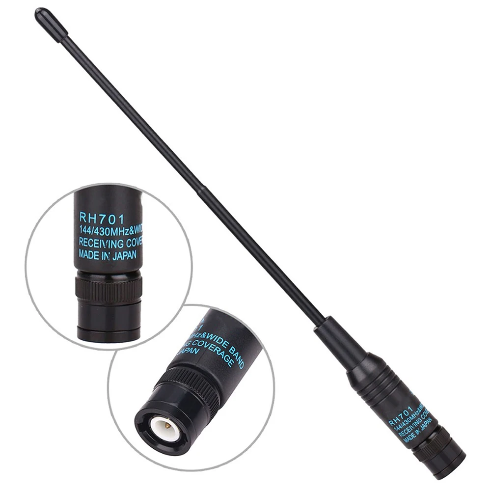 

RH701 BNC connector Dual Band VHF/UHF 144/430MHz High gain Antenna,for Kenwood TK100,Vertex Standard HX320 etc Walkie Talkie