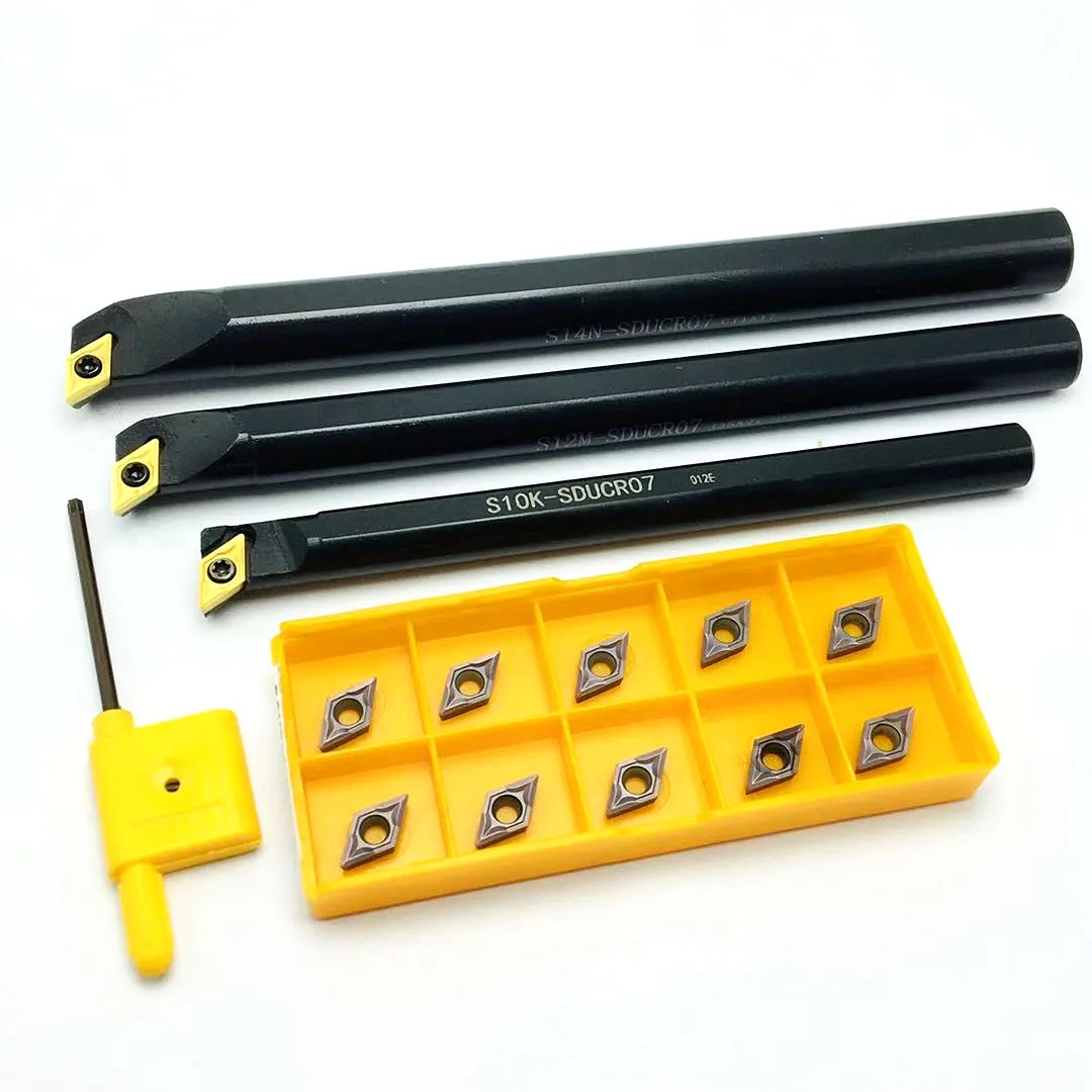 · Inserti in metallo duro per S12M-SDUCR07 S10K-SDUCR07 S14N S16Q-SDUCR07 portautensili interno per tornitura