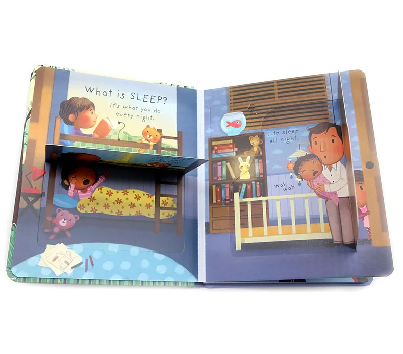 Imagem -05 - Usborne Reading Hardcover Board Book Lift The Flap o Que é o Sono Inglês Educacional 3d Picture Books For Baby Children