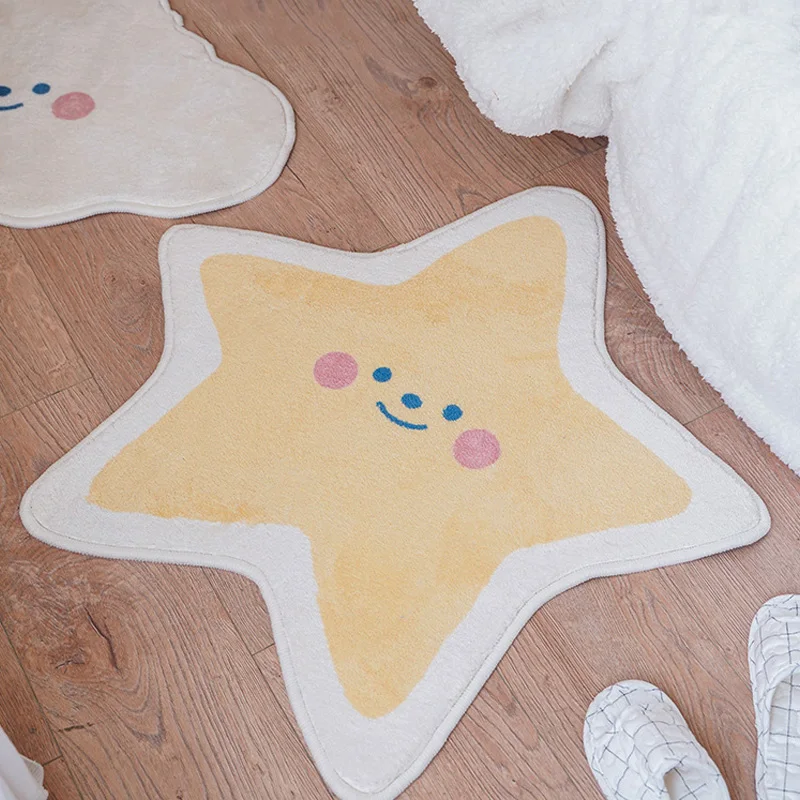 Comfortable And Cute Cloud-Shaped Carpet，Girl Bedroom Mats,  Living Room，Cute Room Decor ，Plush Fruit-Shaped Rug,Home Decor