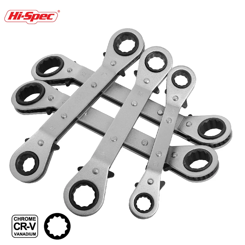 

Hi-Spec Double Head Ratchet Combination Wrenches Multitool Key Ratchet Spanners Set Ratcheting Combination Wrenches Car Repair