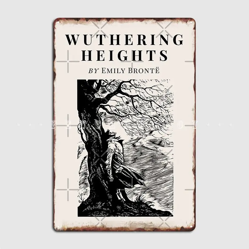 Wuthering Heights By Emily Bronte Book Cover Heatcliff Poster Metal Plaque Cinema Painting Décor Tin Sign Posters