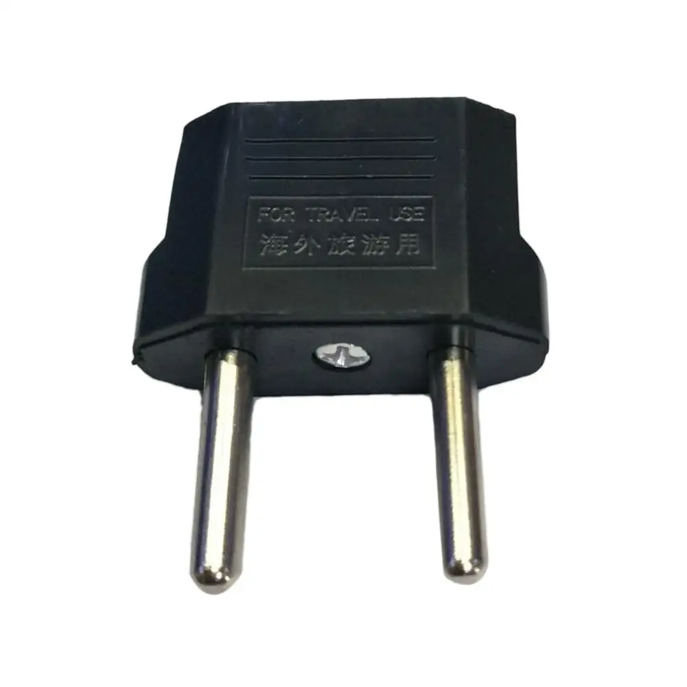 Convertidor de corriente de enchufe de EE. UU. A UE, adaptador de viaje de Pin redondo, 5 unidades por lote