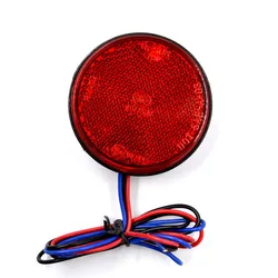 Motorcycle ATV LED Reflectors Truck Side Warning Lights Round Moto LED Reflector Tail Brake Turn Signal Light Lamp