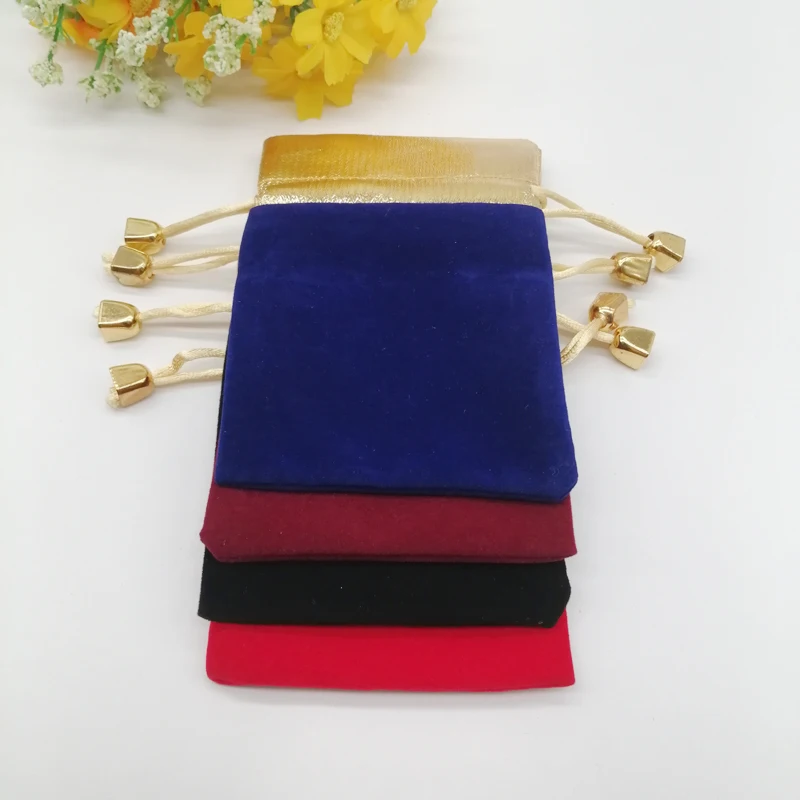 100pcs Multi Size Jewelry Bag Velvet Jewelry Display Packing Bag Velvet Pouch Bag Drawstring Bags Jewelry for Women Wedding Bags