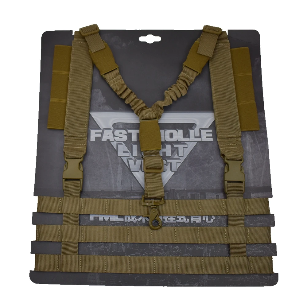 Imagem -06 - Exército Militar Caça Airsoft Colete Perfil Munição Equipamento no Peito Removível Tático Colete Molle Sistema de Baixo Perfil Equipamento no Peito Colete