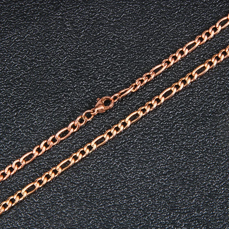 Modische Neue Figaro-Kettenhalskette für Männer Punk Silberfarben Edelstahl Lange Halskette Männer Hip-Hop Schmuck Geschenk – Detail 6