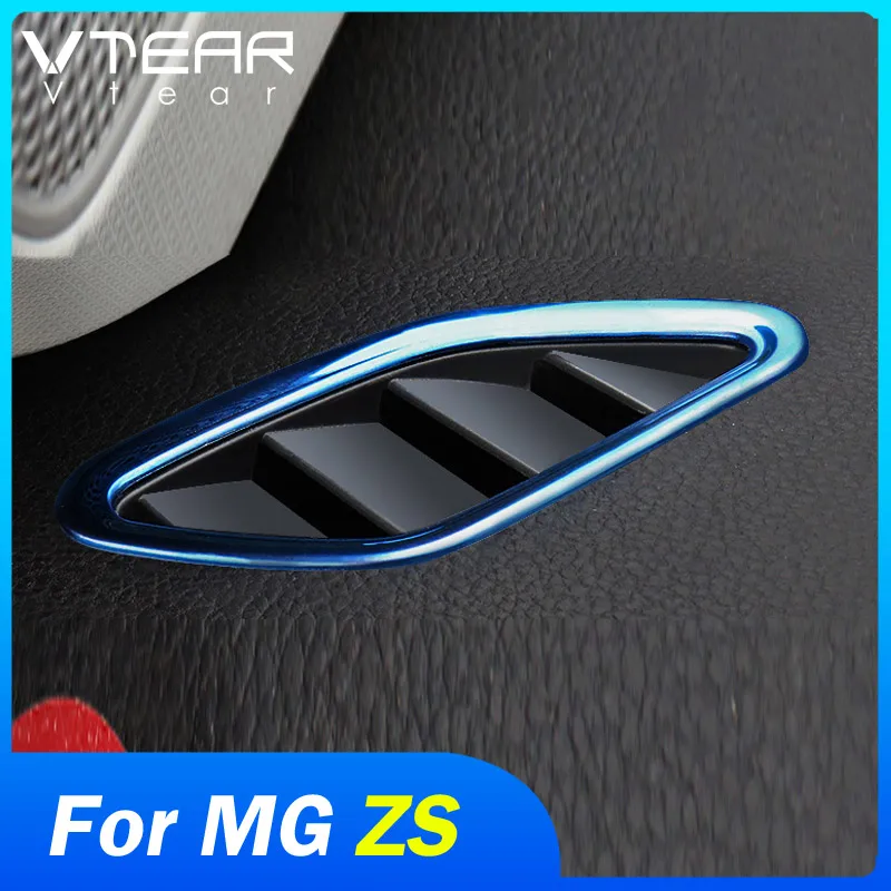 

Vtear for MG ZS car air outlet cover decoration frame accessory stainless steel trim accessories interior parts sticker moulding