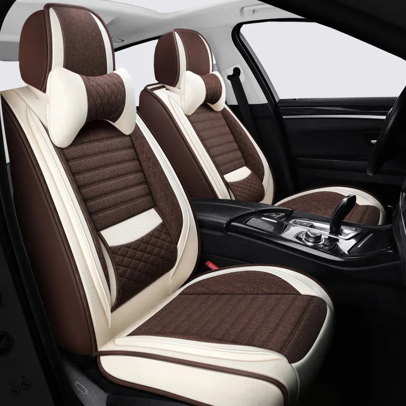 New Flax Car seat cover For Audi A4 Avant B5 B6 B7 B8 B9 A1 A2 A3 Sportback A5 Sportback A6 A6l A7 A8 CAR Accessories