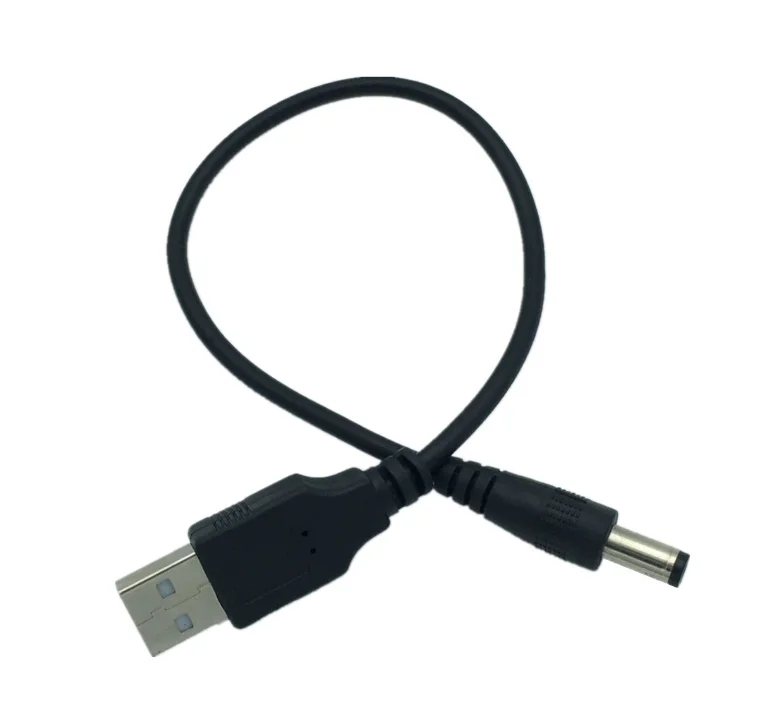 1pcs USB 2.0 Type A Male To DC 5.5 Mm/2.1 Mm 5 Volt DC Power Supply Socket Charging Adapter Connector Cable 25cm 1m 2m