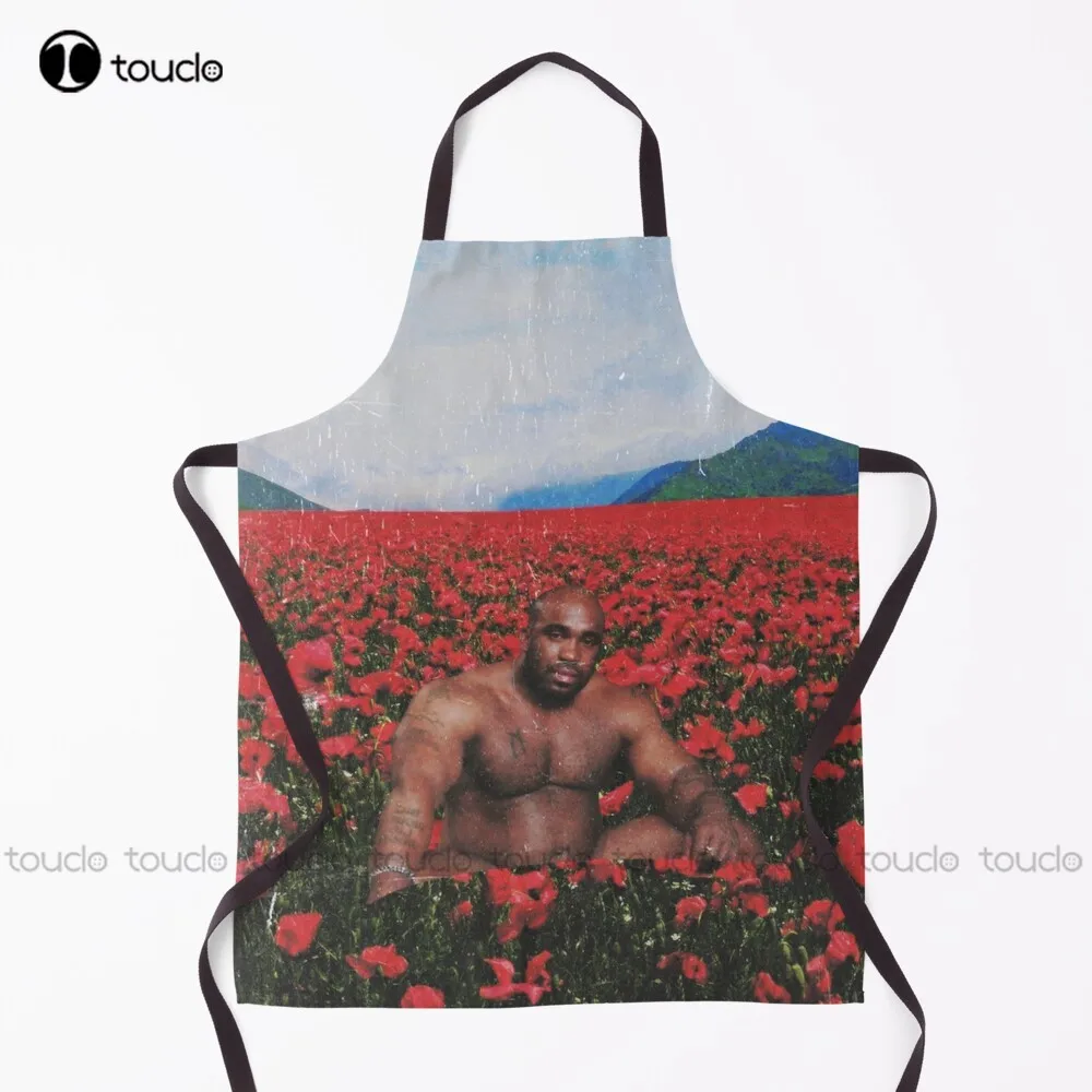 New Barry Wood On A Flower Field Black Guy Funny Apron Cooking Apron Unisex