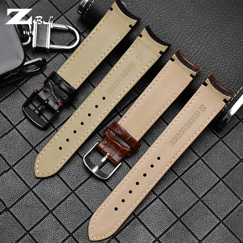 Genuine Leather Bracelet curved end watch strap for citizen BL9002-37 05A BT0001-12E 01A watch band 20mm 21mm 22mm watchband