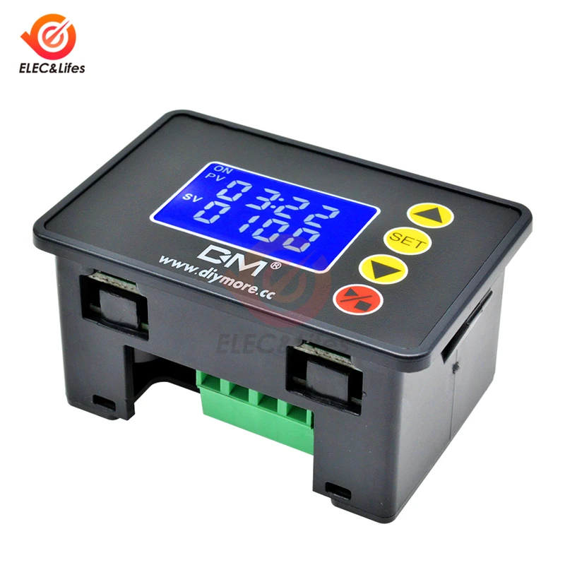Imagem -04 - Programável Interruptor Temporizador Digital Controle de Relé Controle Controlador de Tempo Módulo Delay dc 12v 24v 20a ac 110v 220v 10a 1.37 Polegada