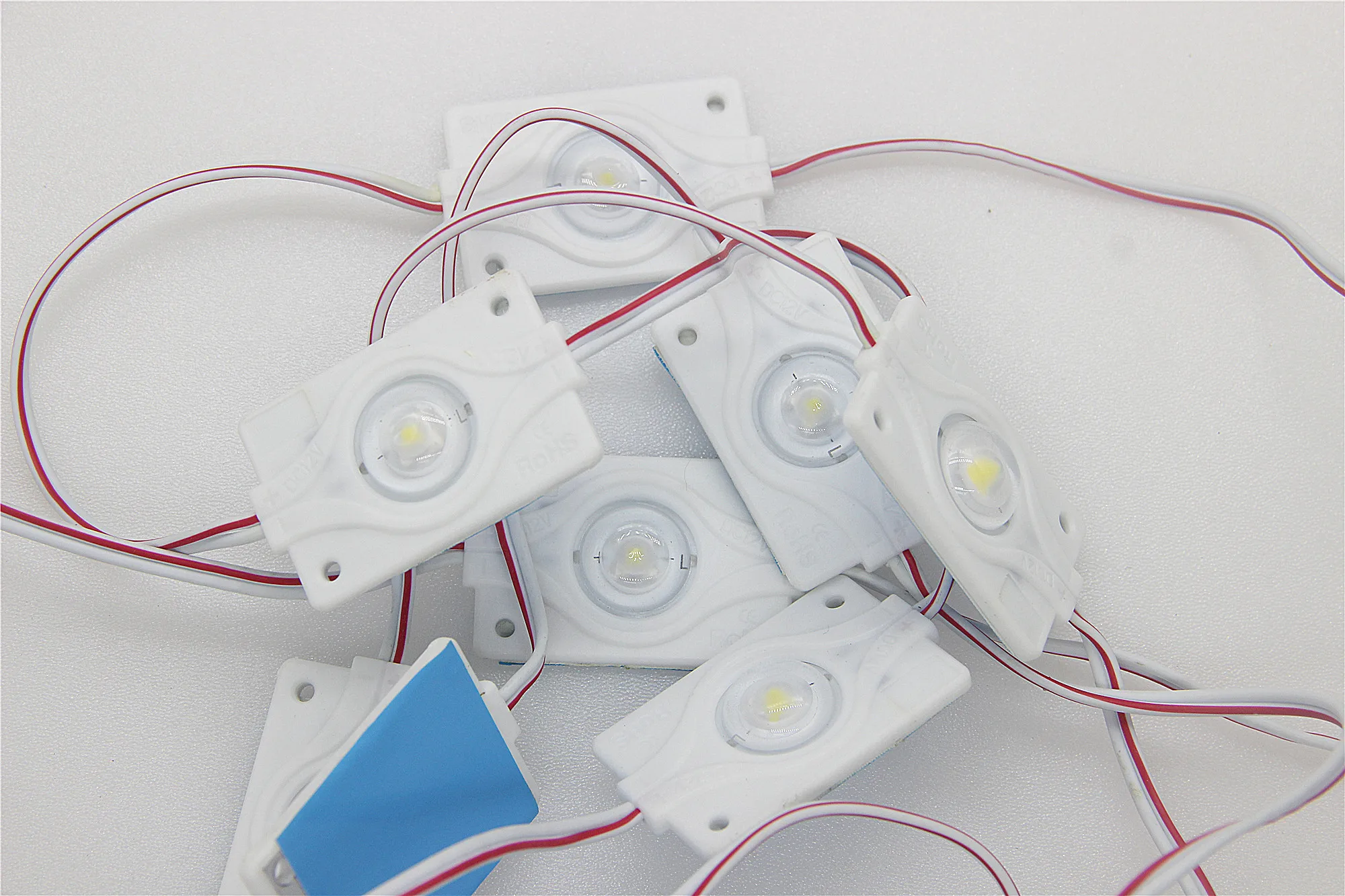 40PCS Led Module UL Listed Led Modules Lens for Double Side Light Box White 12V  Waterproof IP65 SMD5054 with Tape Adhesive Back